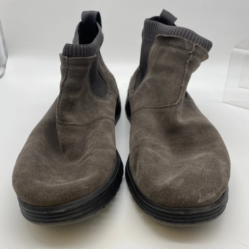 Hey Dude Scott Suede Chelsea Boots Mens 12 Shadow Grey Lightweight Slip On Ankle